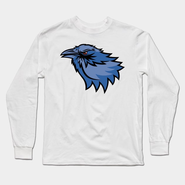 Blue Bird Mascot Long Sleeve T-Shirt by SWON Design